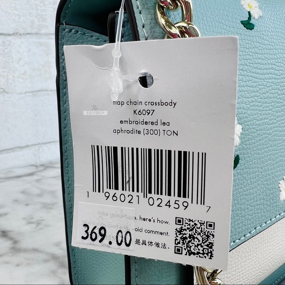 Kate Spade Remi Daisy Embroidered Chain Crossbody & L-Zip Cardholder Wallet - Picture 12 of 16